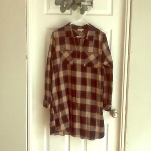 Plaid flannel dress